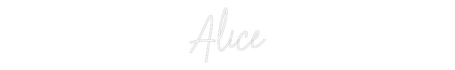 Custom Neon Text - Alice