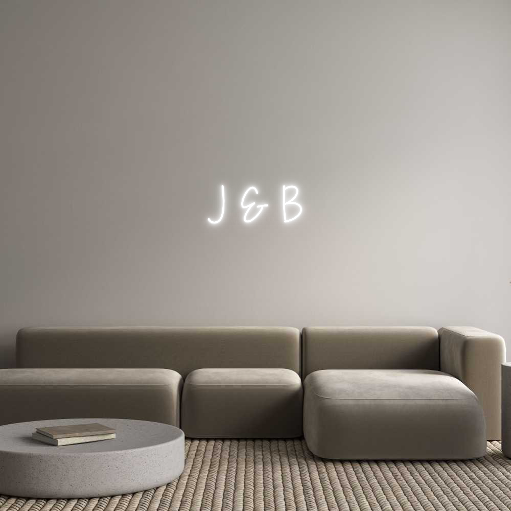 Custom Neon Text - J & B