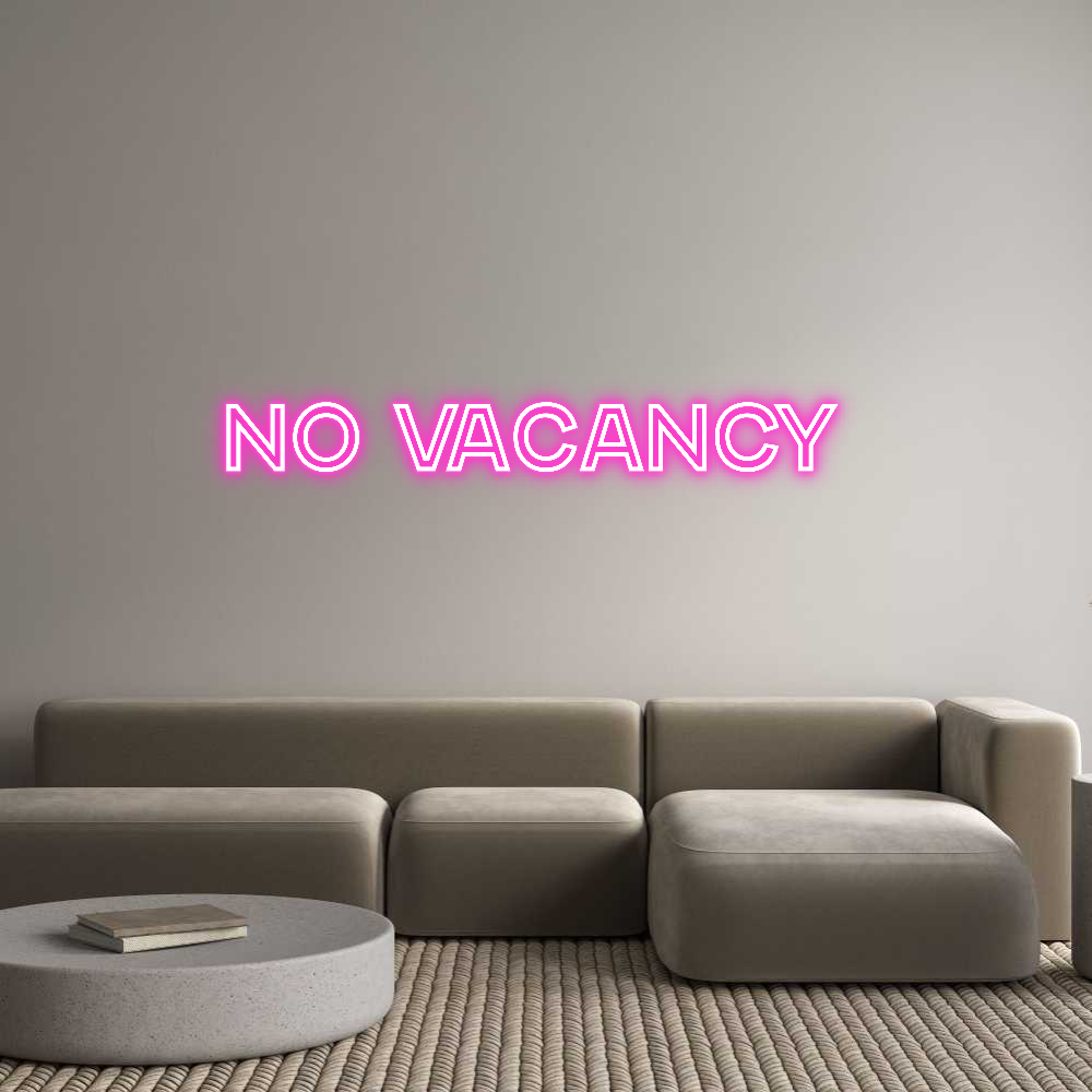 Custom Neon Text - No Vacancy