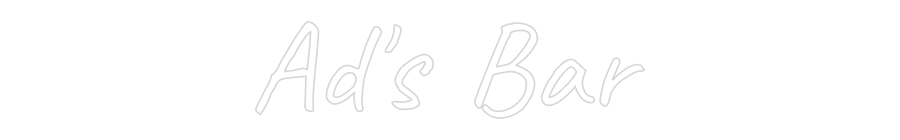 Custom Neon Text - Ad's Bar