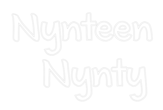 Custom Neon Text - Nynteen
  Ny...