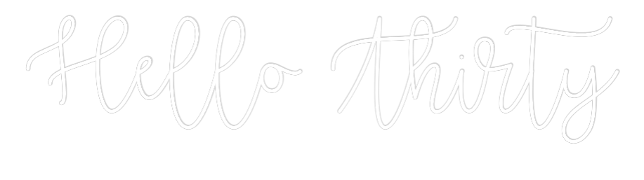 Custom Neon Text - Hello Thirty