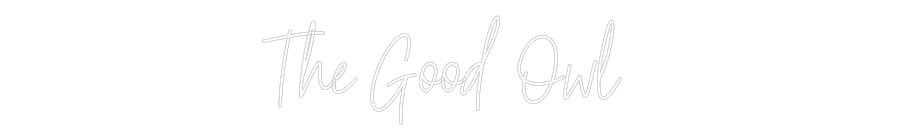Custom Neon Text - The Good Owl