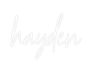Custom Neon Text - hayden