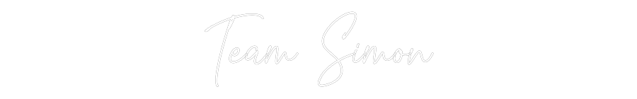 Custom Neon Text - Team Simon