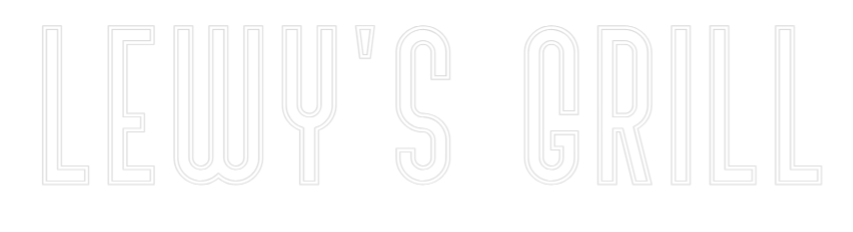 Custom Neon Text - Lewy's  Grill