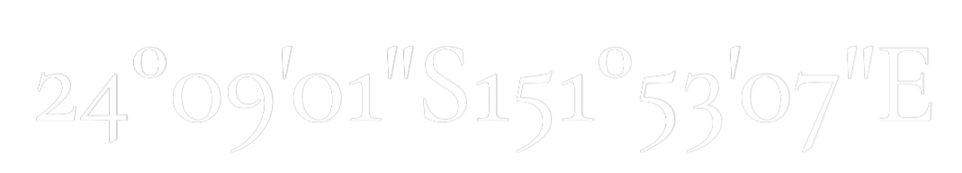 Custom Neon Text - 24°09'01"S151...
