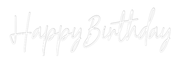 Custom Neon Text - Happy Birthday