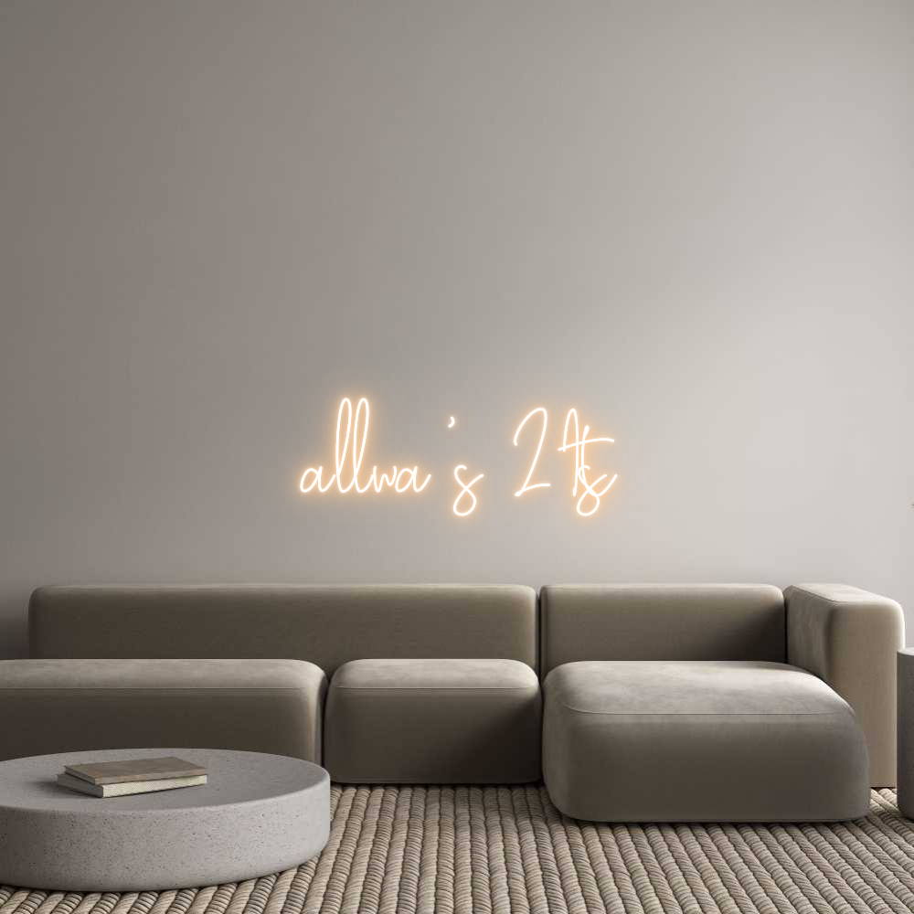 Custom Neon Text - allwa’s 21st