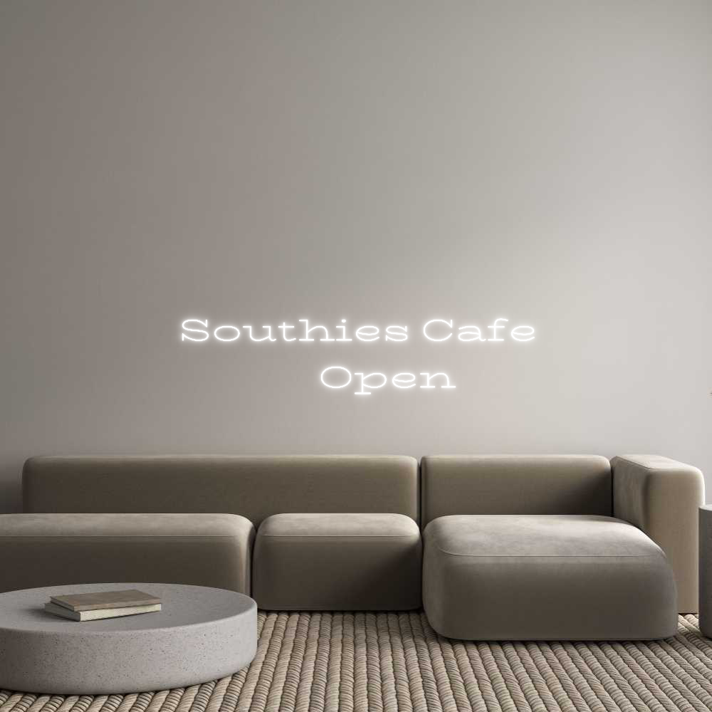 Custom Neon Text - Southies Cafe...
