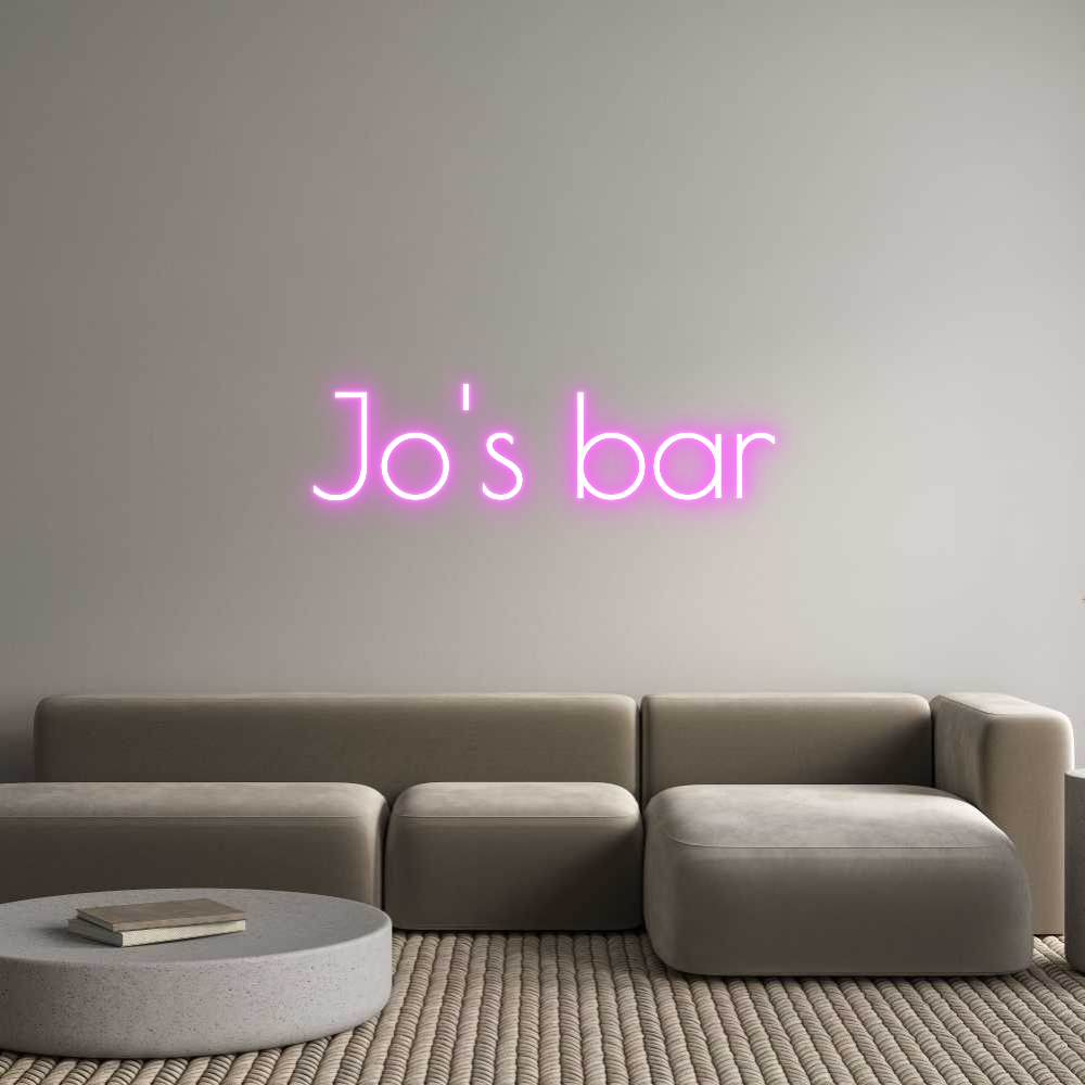 Custom Neon Text - Jo's bar