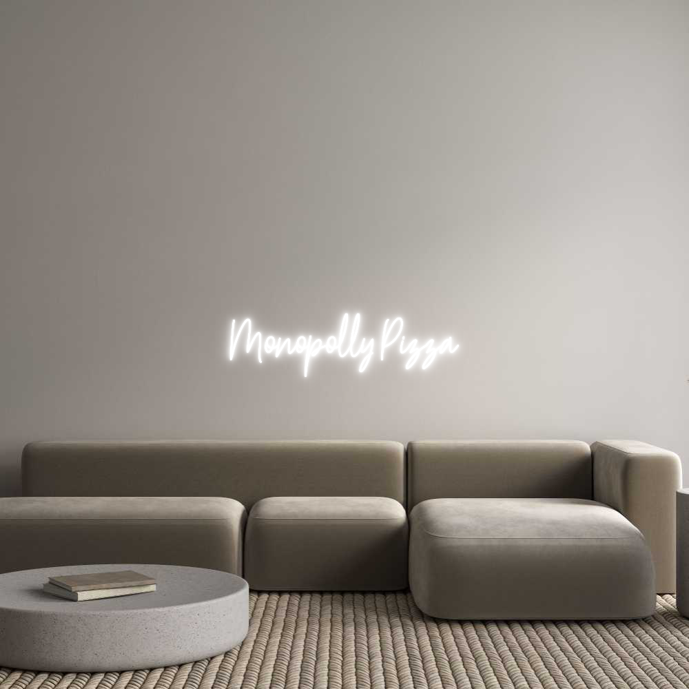 Custom Neon Text - Monopolly Pizza