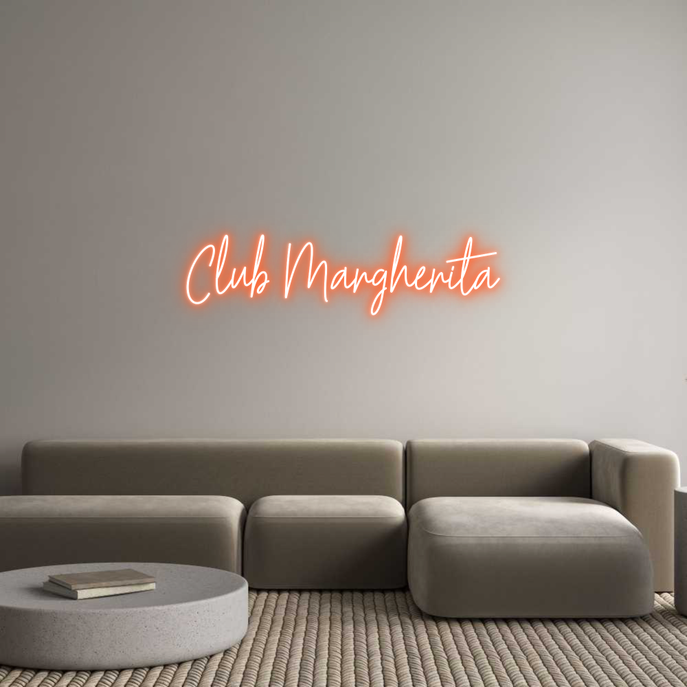 Custom Neon Text - Club Margherita