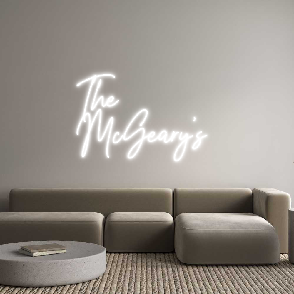 Custom Neon Text - The 
McGeary...