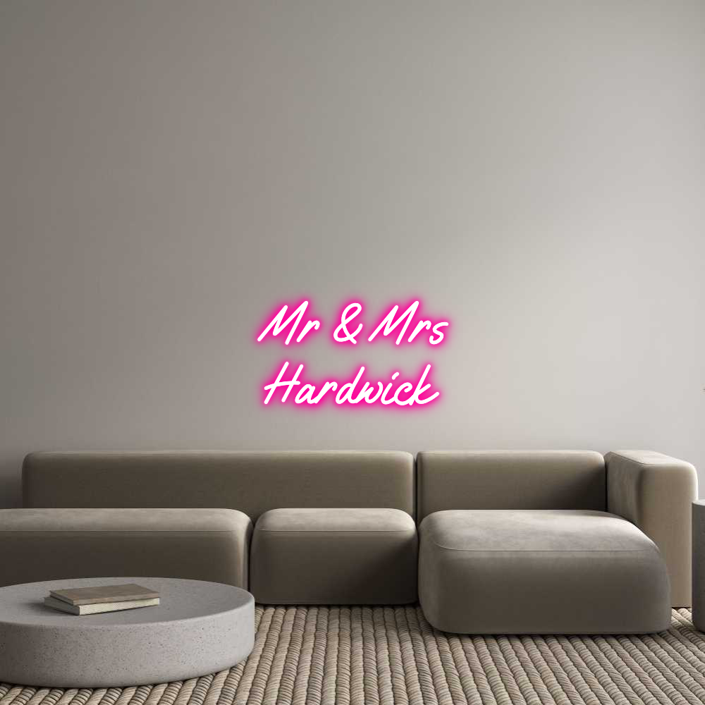 Custom Neon Text - Mr & Mrs 
Ha...
