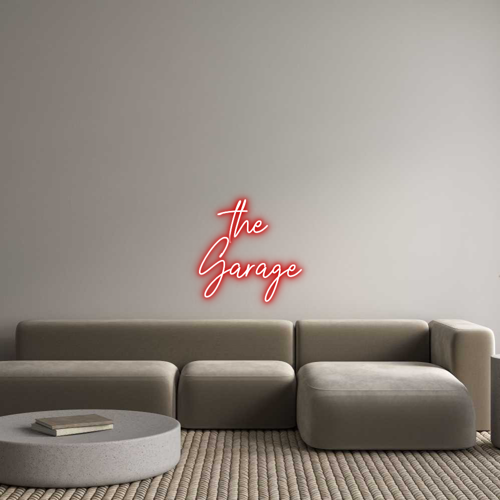 Custom Neon Text - the 
Garage