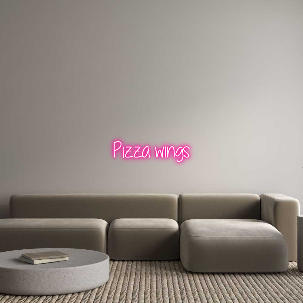Custom Neon Text - Pizza wings