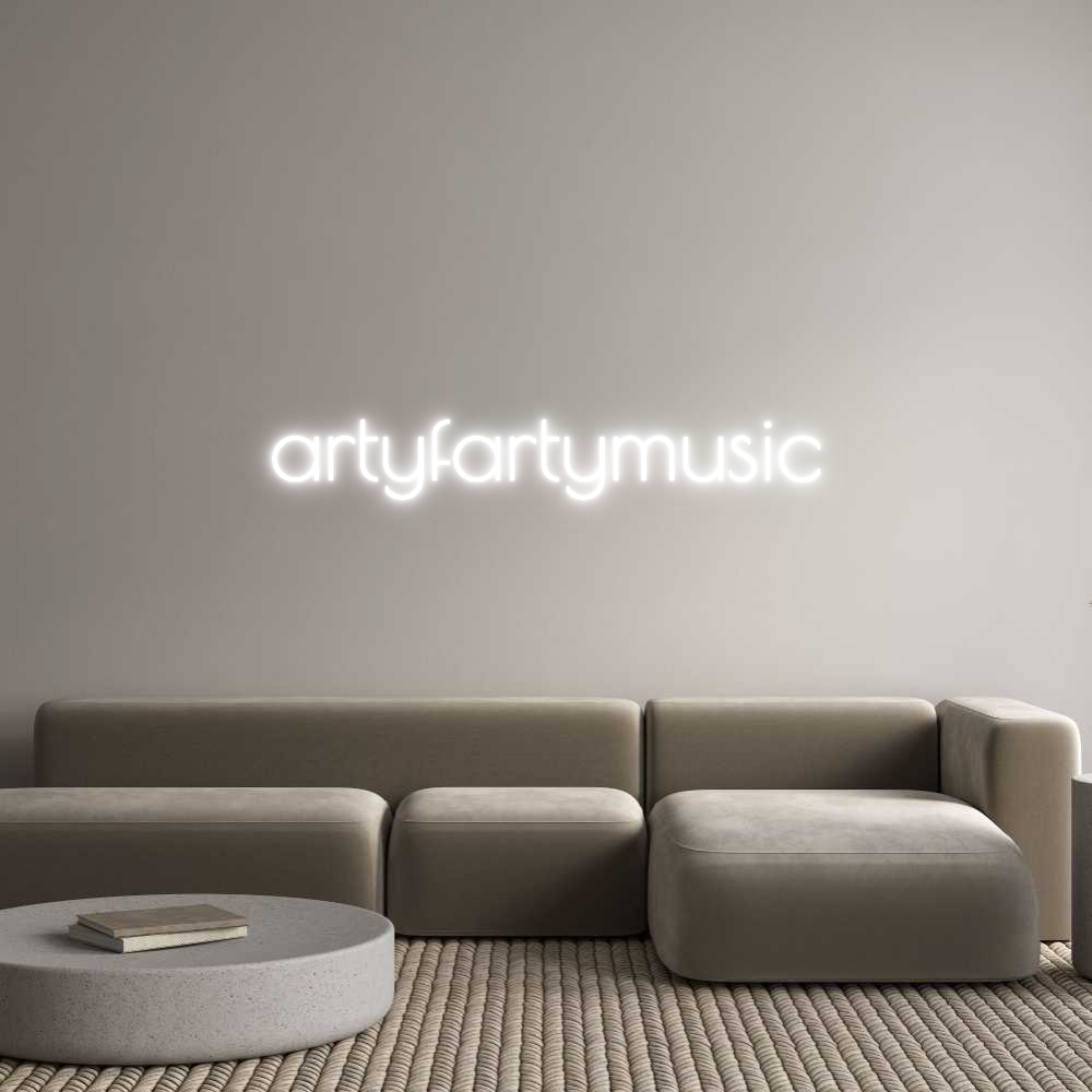 Custom Neon Text - artyfartymusic