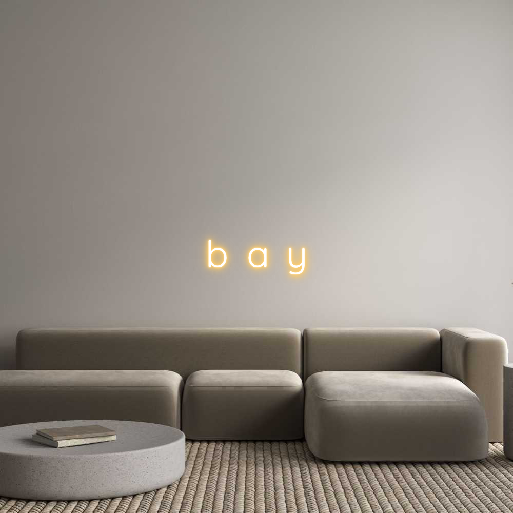 Custom Neon Text - b  a  y