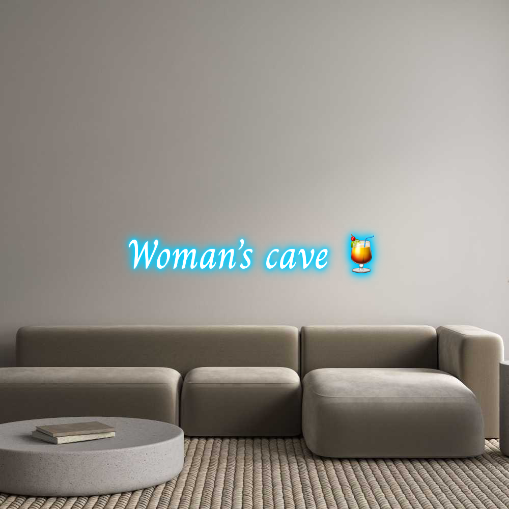 Custom Neon Text - Woman’s cave 🍹