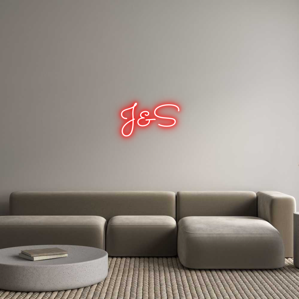 Custom Neon Text - J&S