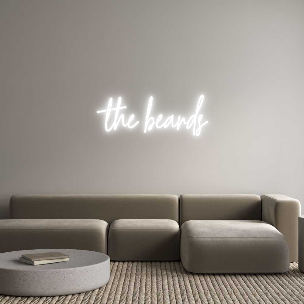 Custom Neon Text - the beards