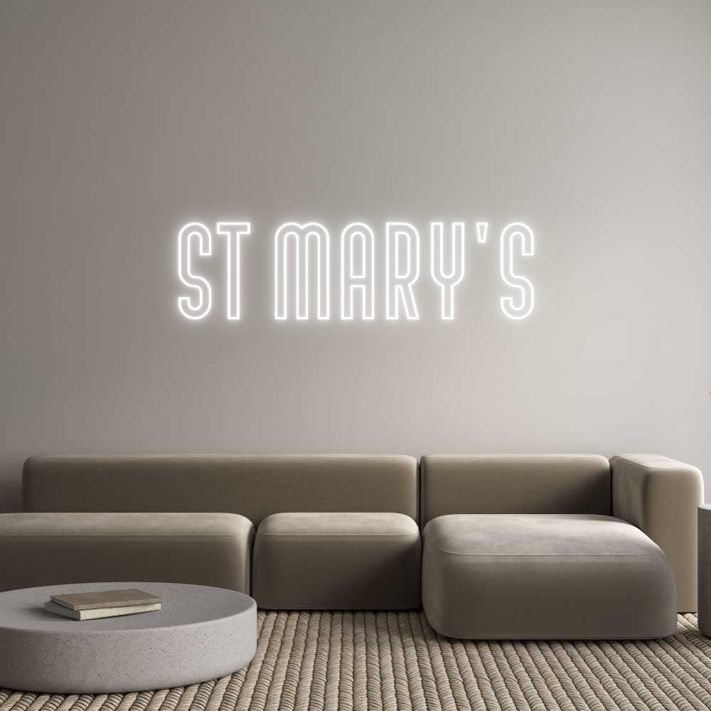 Custom Neon Text - St Mary's