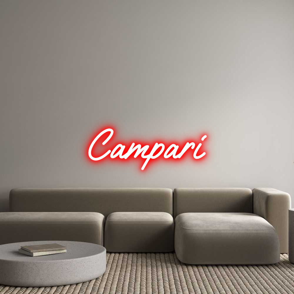 Custom Neon Text - Campari