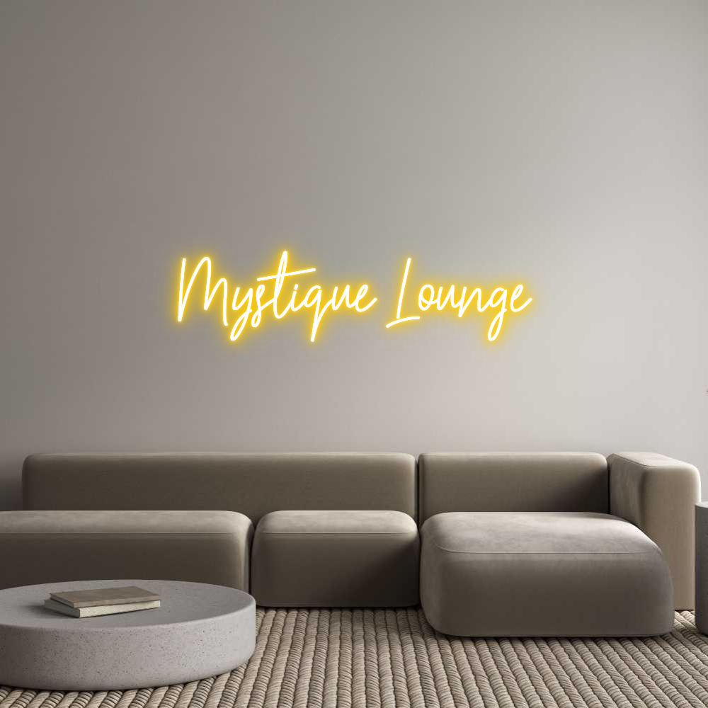Custom Neon Text - Mystique Lounge