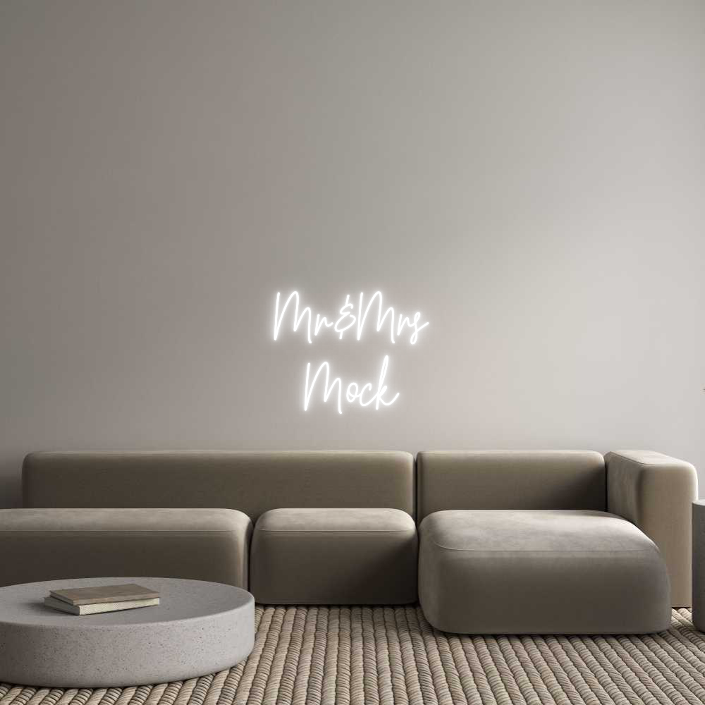 Custom Neon Text - Mr&Mrs
Mock