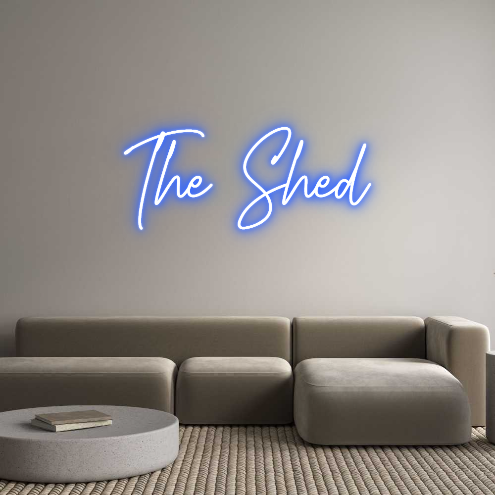 Custom Neon Text - The Shed