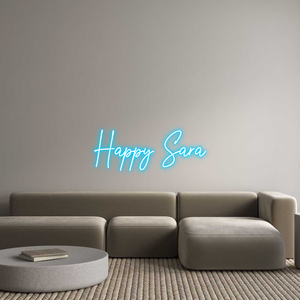 Custom Neon Text - Happy Sara