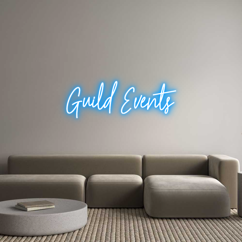 Custom Neon Text - Guild Events