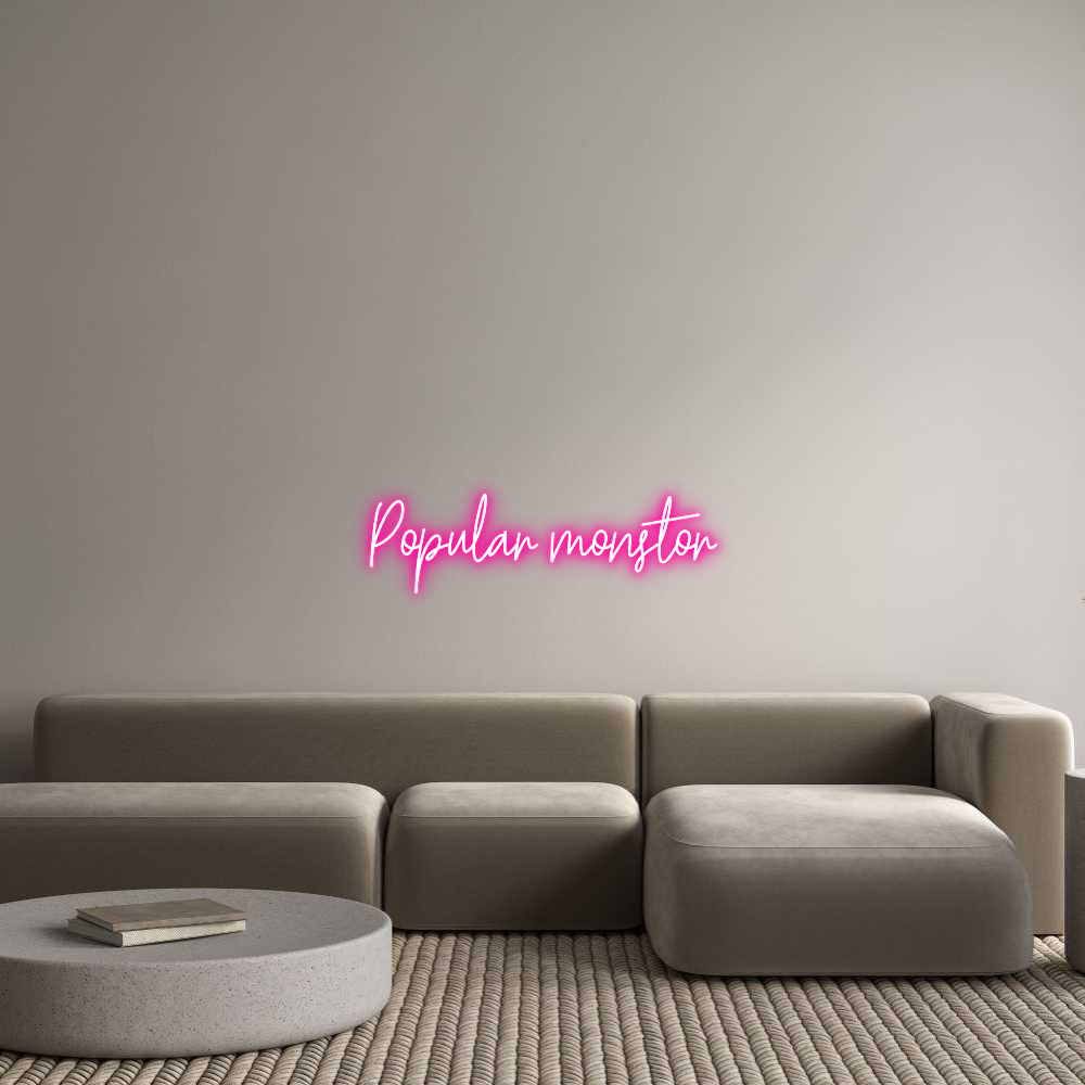 Custom Neon Text - Popular monstor