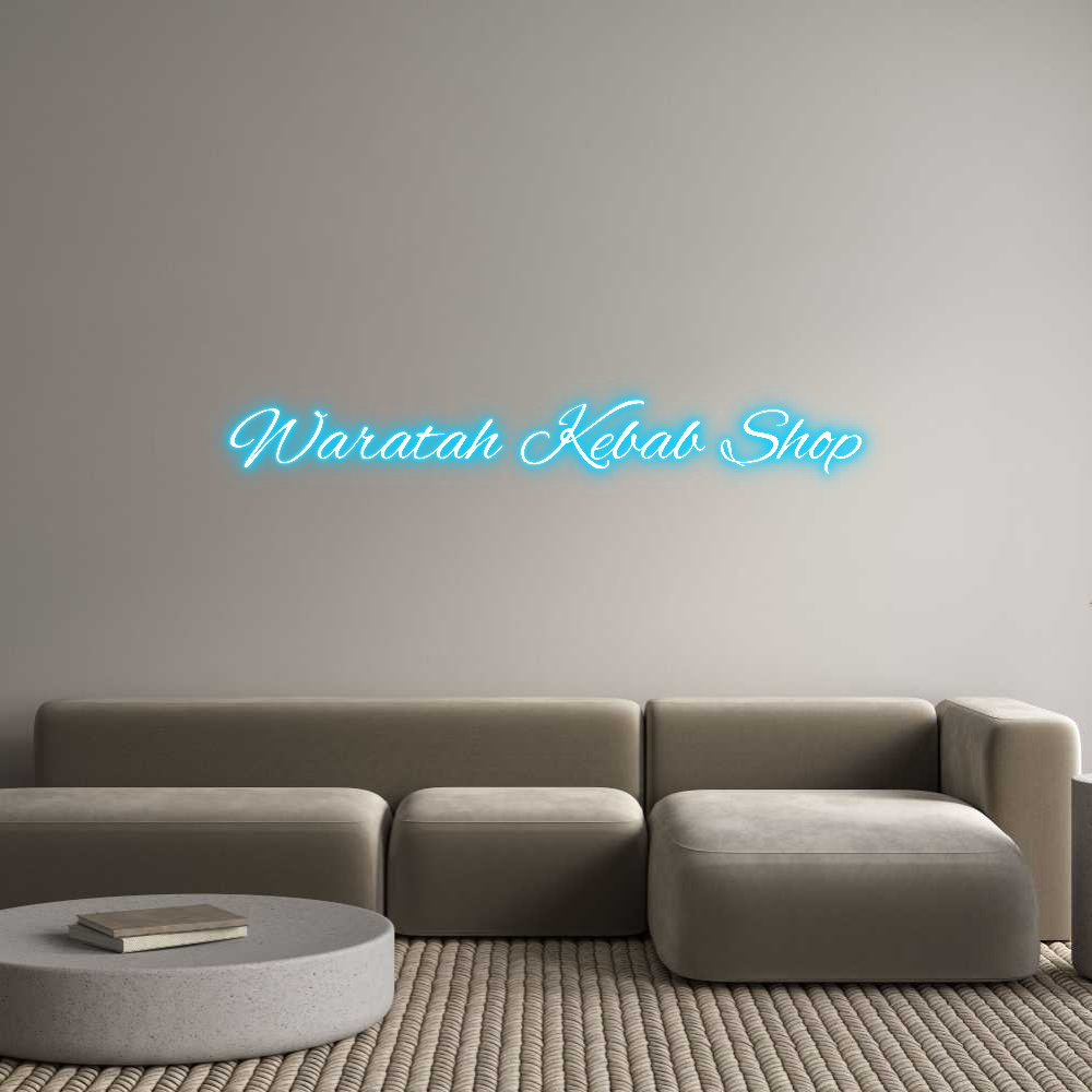 Custom Neon Text - Waratah Kebab...