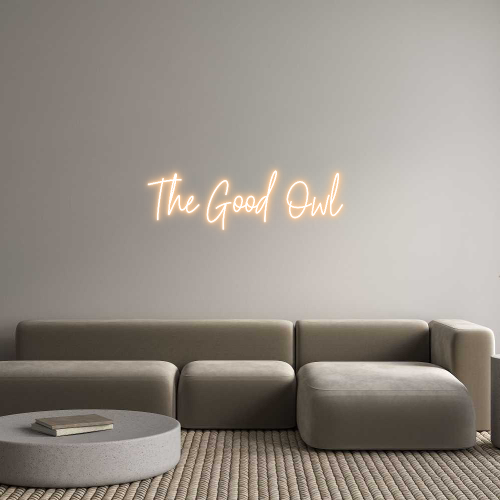 Custom Neon Text - The Good Owl