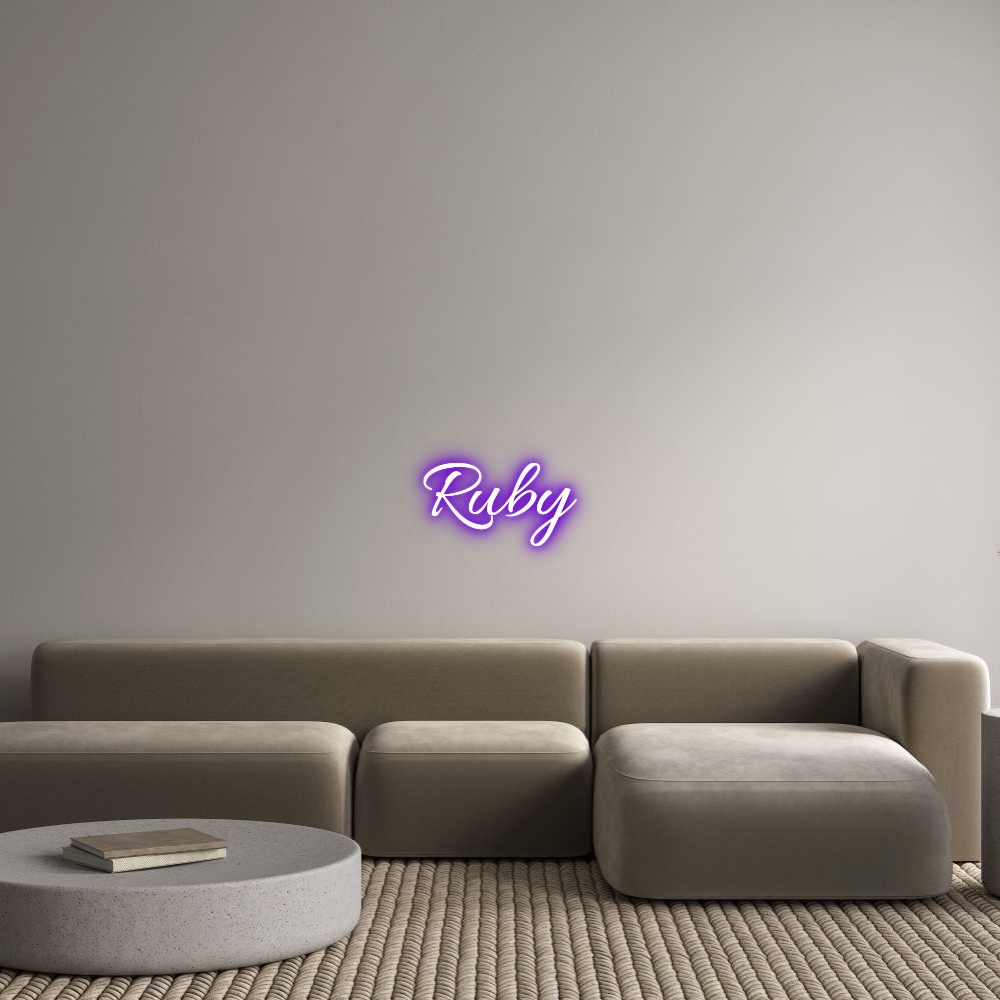Custom Neon Text - Ruby