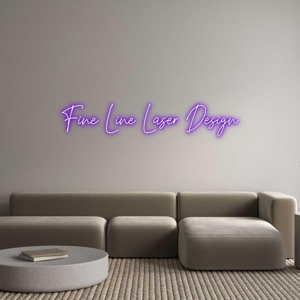 Custom Neon Text - Fine Line Las...