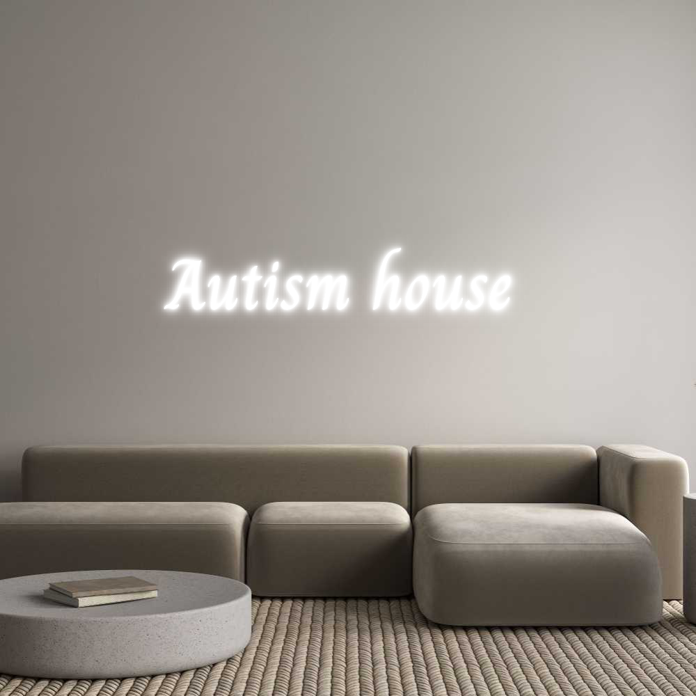 Custom Neon Text - Autism house
