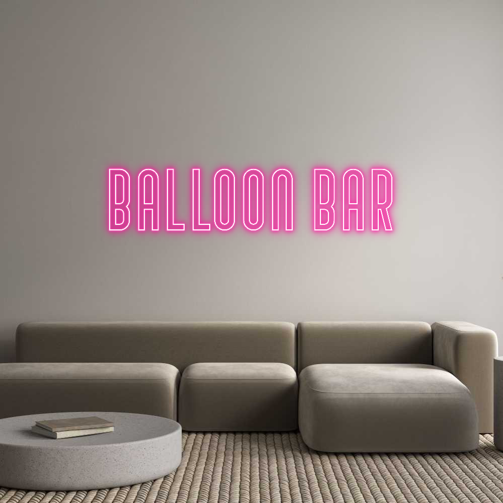 Custom Neon Text - BALLOON BAR