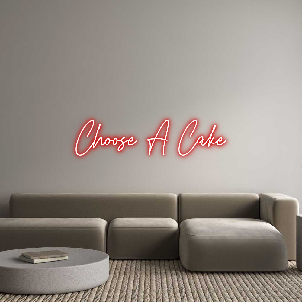 Custom Neon Text - Choose A Cake