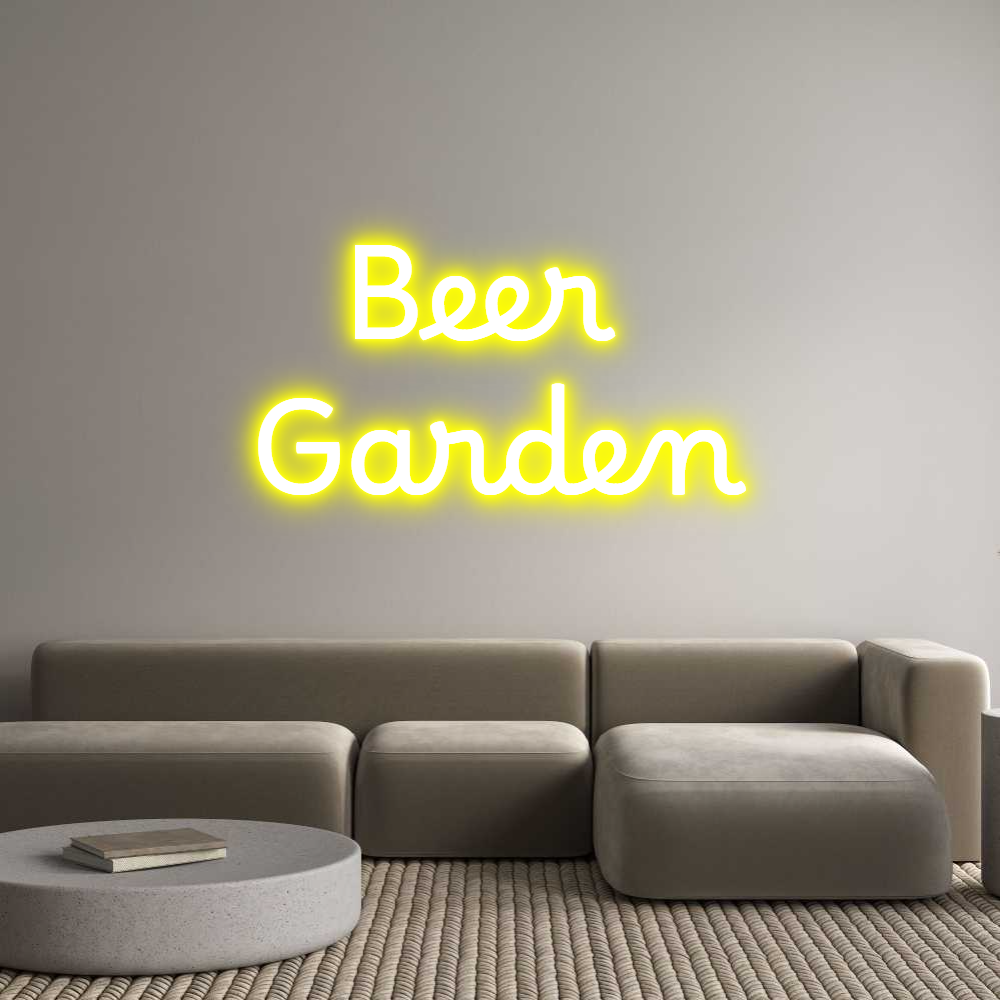 Custom Neon Text - Beer 
Garden