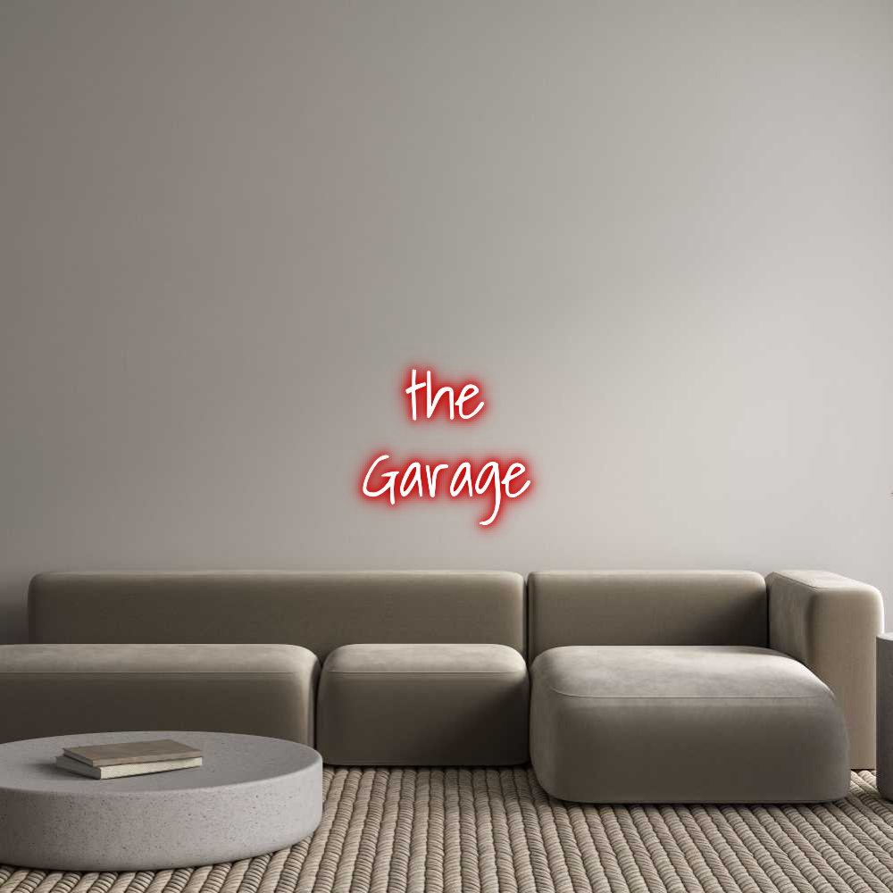 Custom Neon Text - the 
Garage