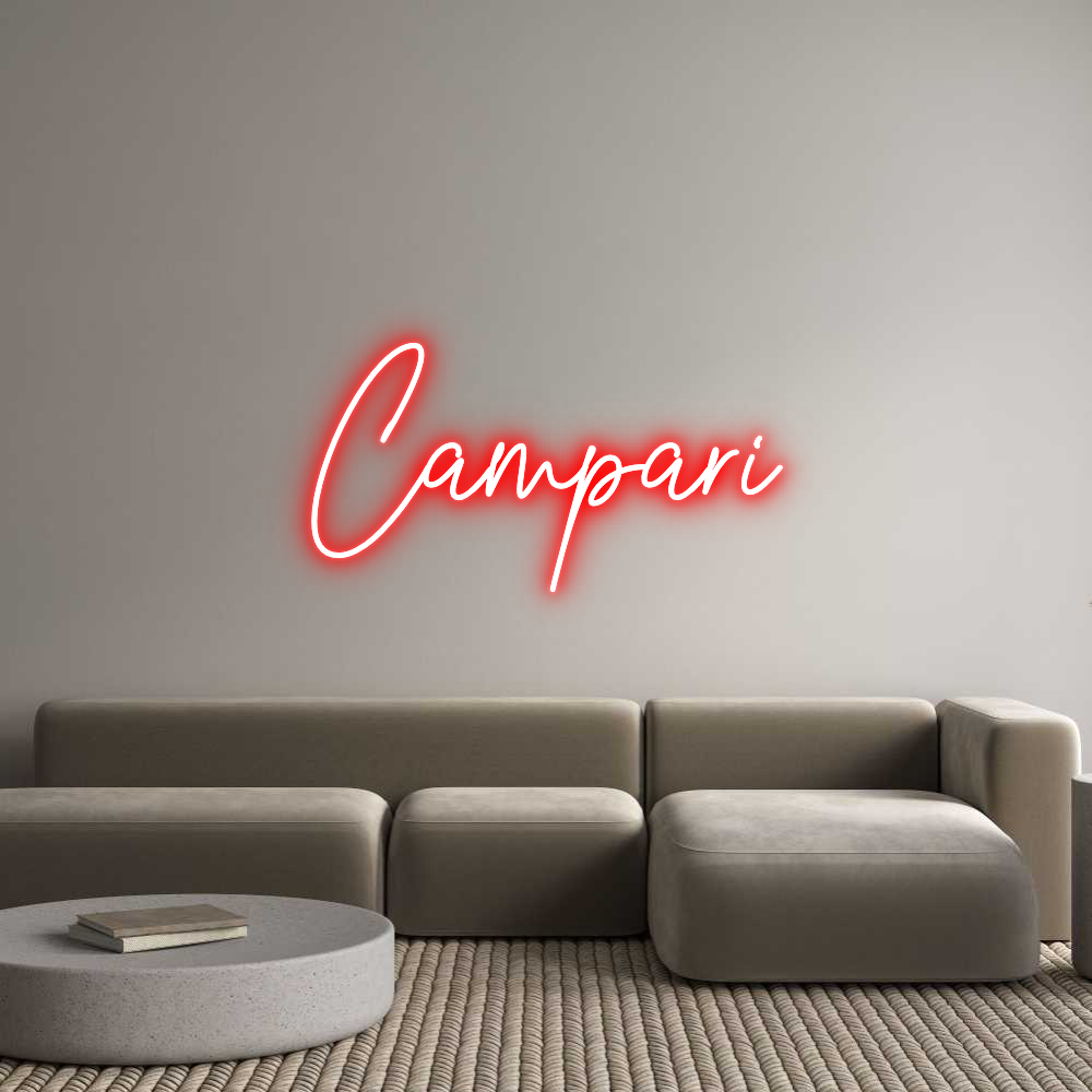 Custom Neon Text - Campari