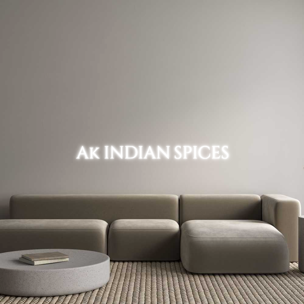 Custom Neon Text - Ak INDIAN SPI...