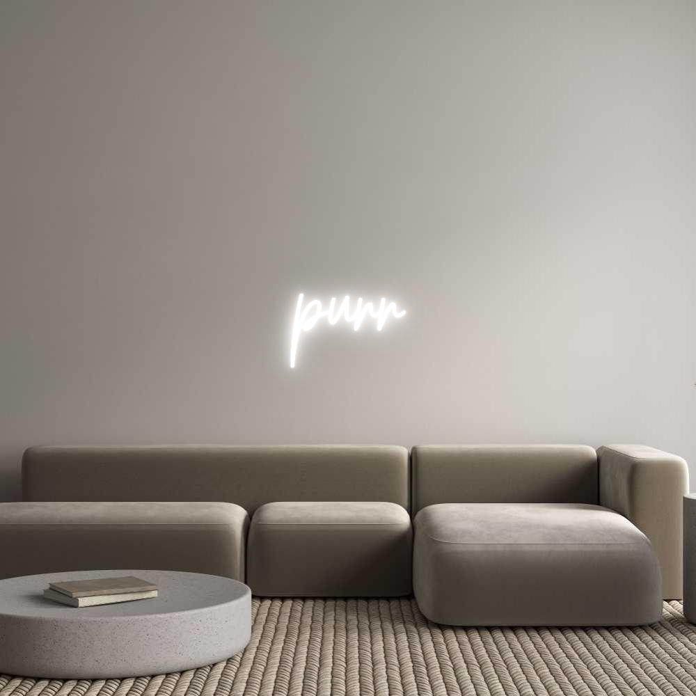 Custom Neon Text - purr