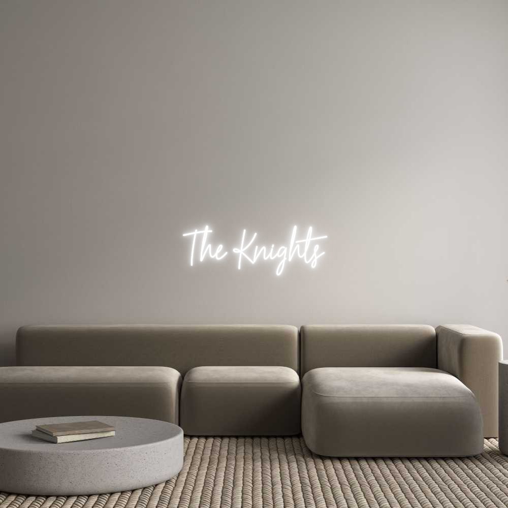 Custom Neon Text - The Knights