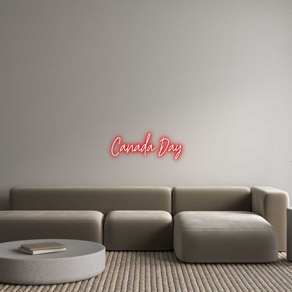 Custom Neon Text -  Canada Day