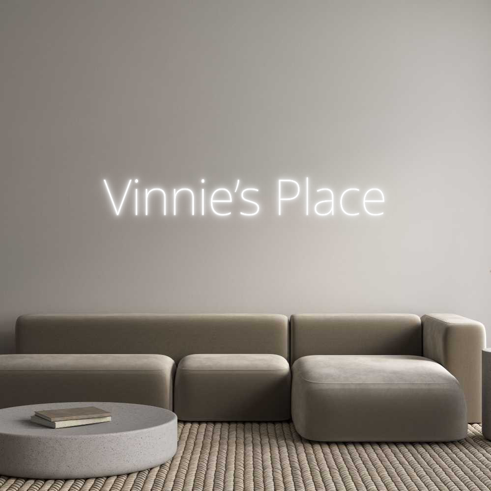 Custom Neon Text - Vinnie’s Place