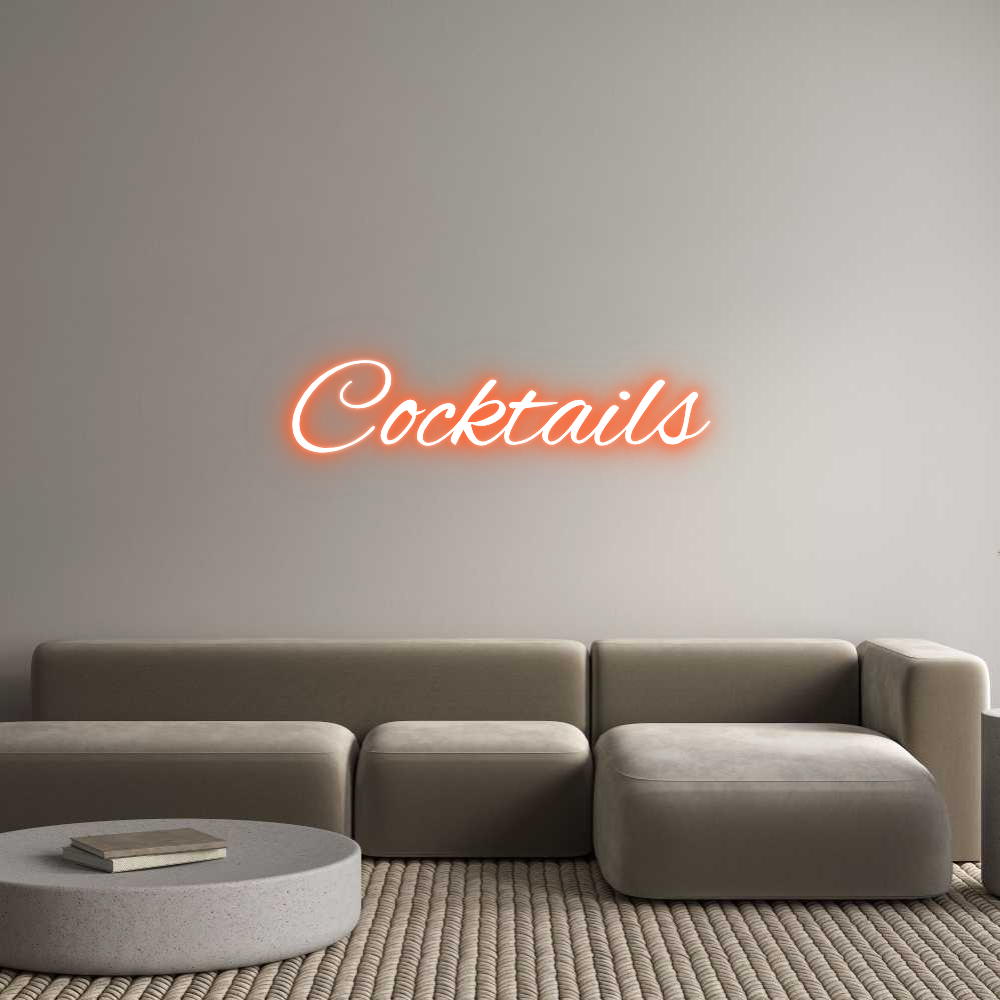 Custom Neon Text - Cocktails